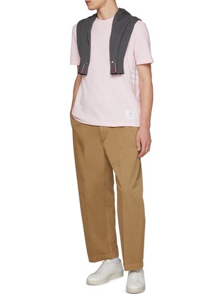 THOM BROWNE | Four Bar Rib RWB Grosgrain T-Shirt