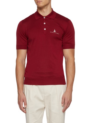 BRUNELLO CUCINELLI | Sailing Logo Silk Cotton Polo Shirt