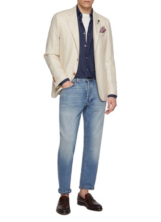 LARDINI | Single Breasted Hopsack Blazer