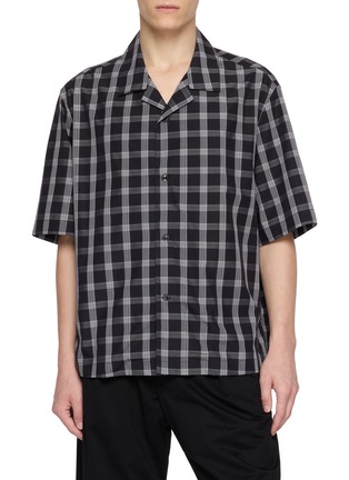 STUDIO NICHOLSON | Checkered Camp Collar Cotton Shirt