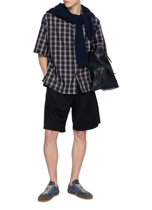 STUDIO NICHOLSON | Checkered Camp Collar Cotton Shirt