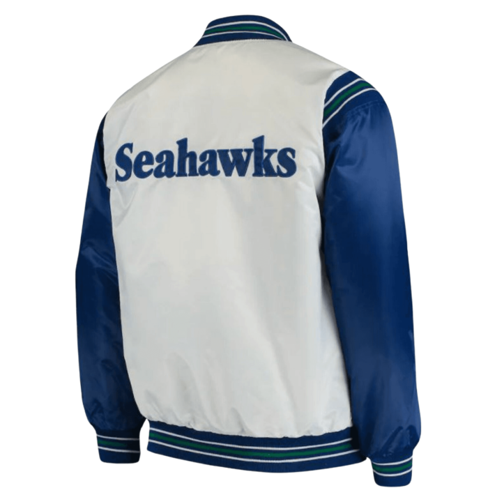 Seattle Seahawks Blue and White Starter varisty Jacket