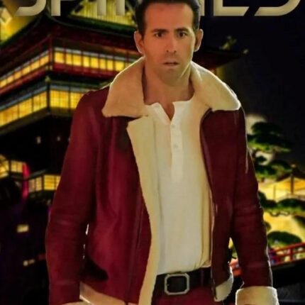 Ryan Reynolds Spirited Shearling Leather Jacket