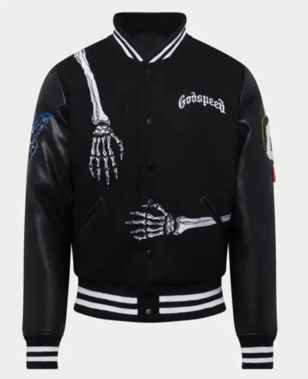 Men's Rod Godspeed Black Varsity Jacket - Stylish & Durable Outerwear - Image 2