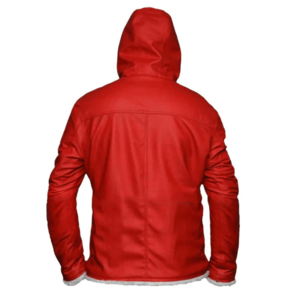 Unisex Red Leather Santa Claus Jacket - Perfect Christmas Costume - Image 2