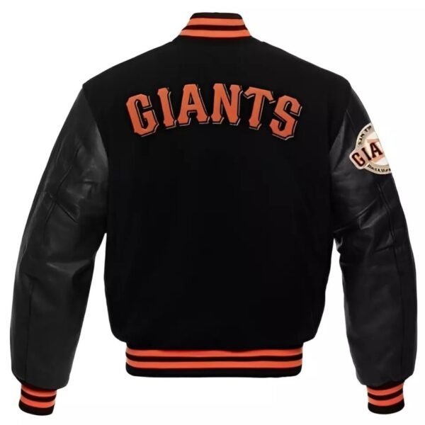 Men's San Francisco Giants MLB Varsity Jacket - Genuine Leather Sleeves, Letterman Style