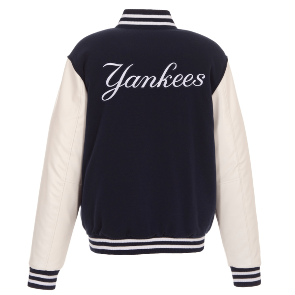 Men's New York Yankees Wool Jacket with Leather Sleeves