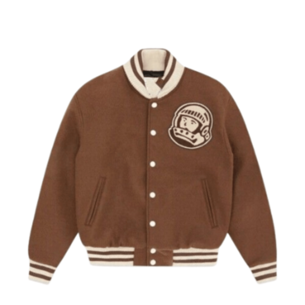 Men's Brown Billionaire Boys Club Wool Letterman Jacket - Image 2