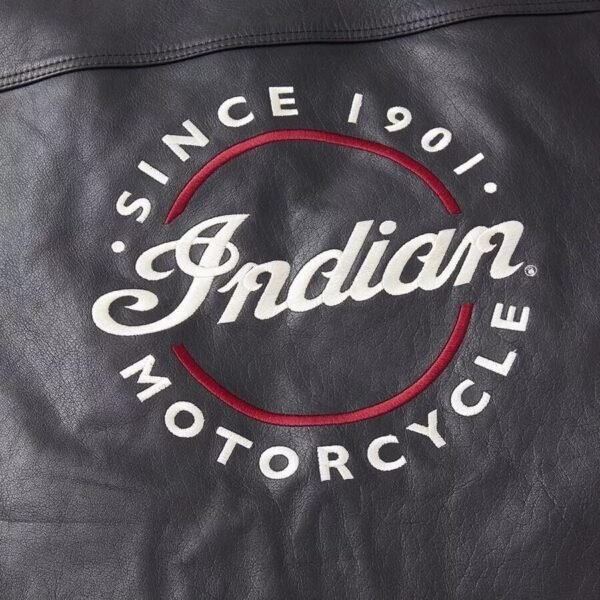 Men's Indian Motorcycle Biker Cowhide Leather Vest - Image 3