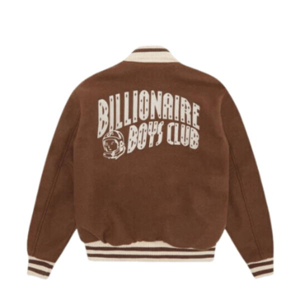 Men's Brown Billionaire Boys Club Wool Letterman Jacket