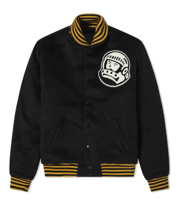 Men's Black Lightweight Varsity Jacket with Billionaire Boys Logo - Image 2