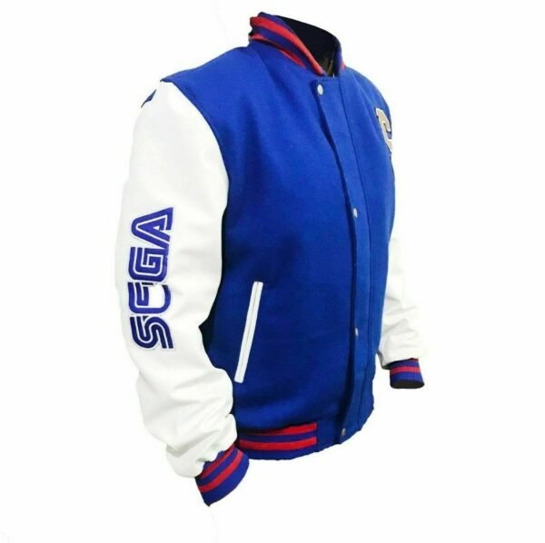 Sonic the Hedgehog Varsity Letterman Bomber Jacket - Image 4