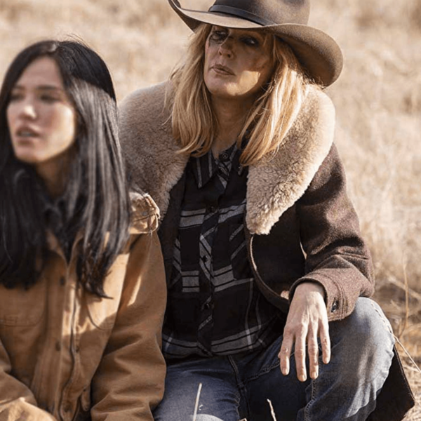 Beth Dutton Yellowstone Fur Shawl Collar Coat - Image 4