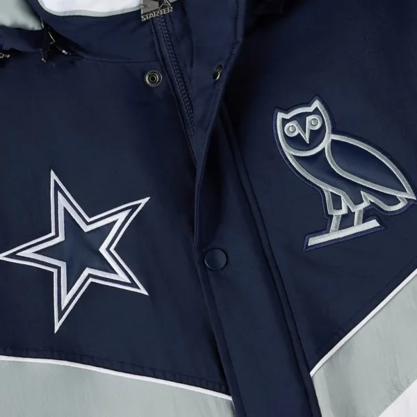 Dallas OVO  Cowboys Sideline Navy Puffer Jacket - Image 4
