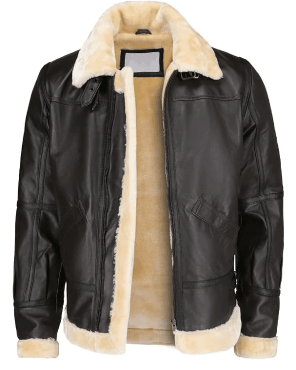 Henry Men's Sheepskin Shearling Aviator Bomber Jacket