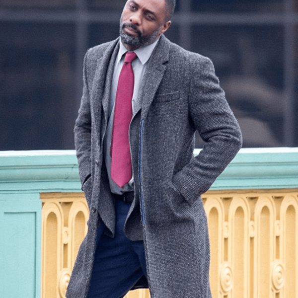 Idris Elba DCI John Luther Dark Grey Wool - Image 2