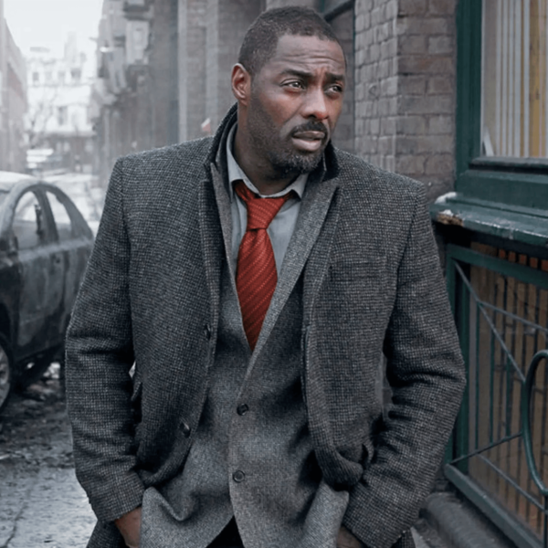 Idris Elba DCI John Luther Dark Grey Wool