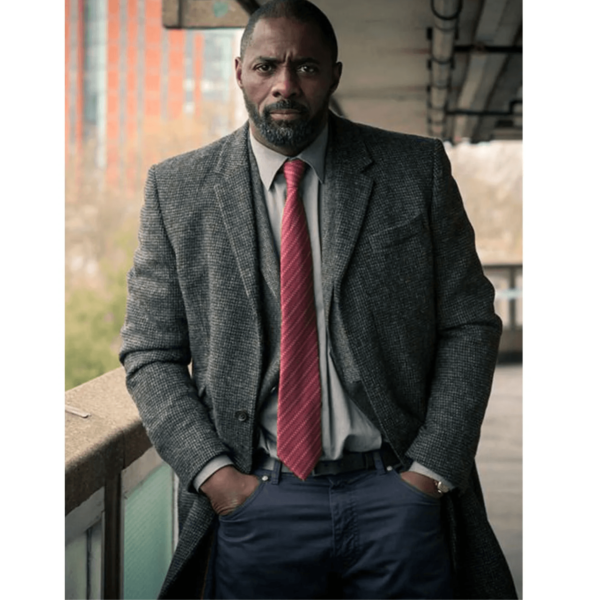 Idris Elba DCI John Luther Dark Grey Wool - Image 6