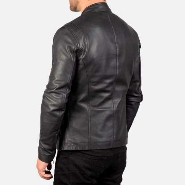 Ionic Black Leather Jacket - Image 5