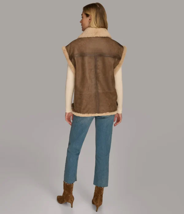 Kinsley Faux Shearling Moto Vest - Image 2