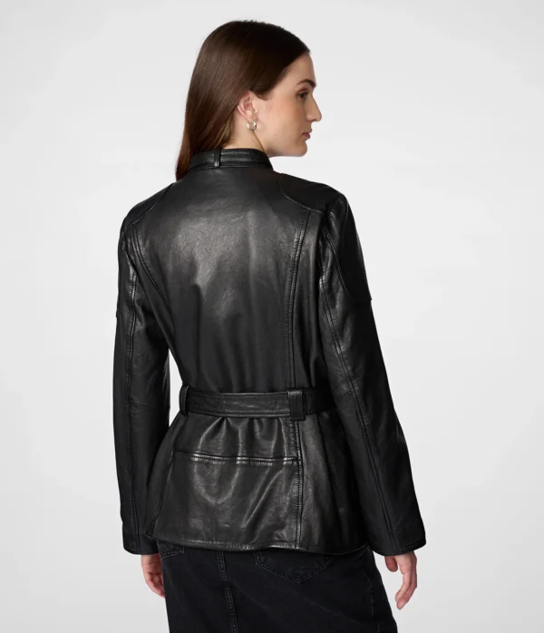 Lauren Long Belted Leather Jacket - Image 4