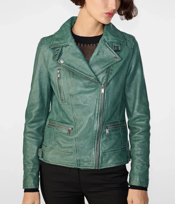 Women's Marissa Moto Asymmetric Leather Jacket