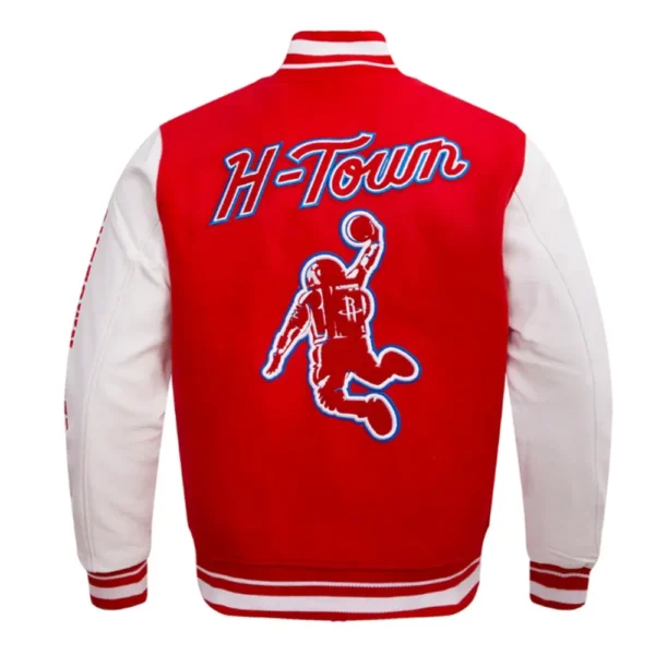 Classic Rib Houston Rockets Varsity Jacket - Image 2