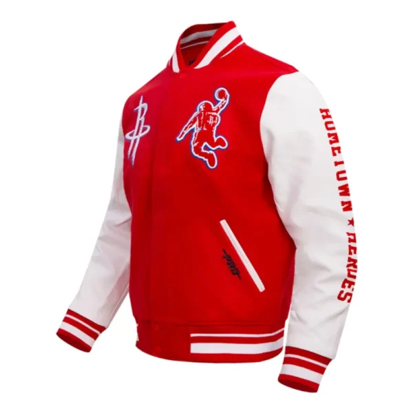 Classic Rib Houston Rockets Varsity Jacket - Image 3