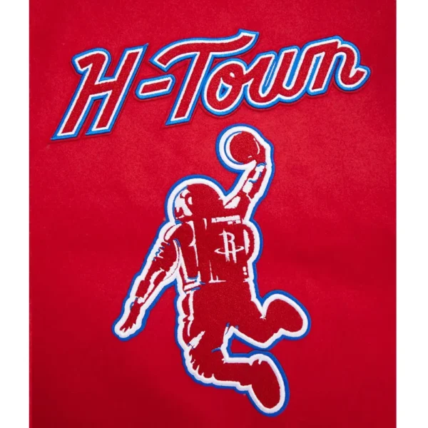 Classic Rib Houston Rockets Varsity Jacket - Image 5