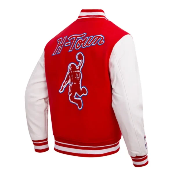 Classic Rib Houston Rockets Varsity Jacket - Image 4