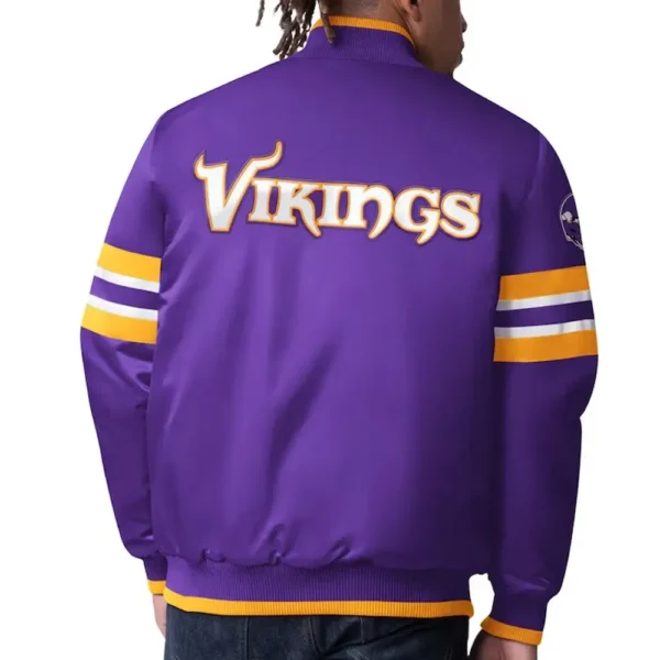 Men's Starter Purple Minnesota Vikings Scout Varsity Jacket