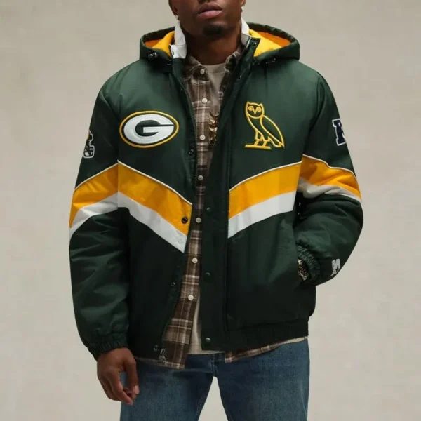 OVO Green Bay Packers Sideline Puffer Jacket - Image 4