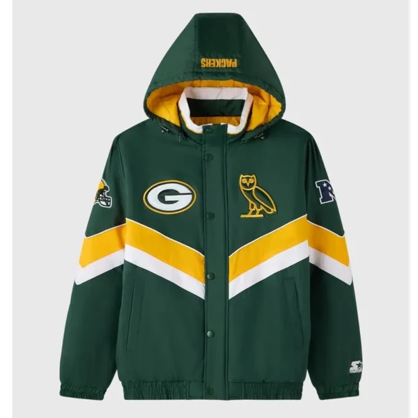 OVO Green Bay Packers Sideline Puffer Jacket