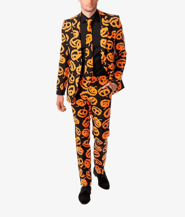 Pumpkin Printed Halloween Suit