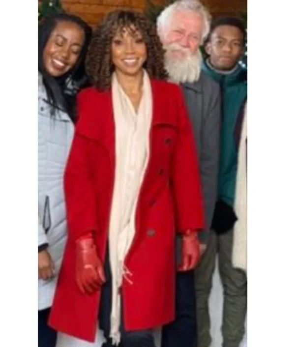 Rukiya Bernard Christmas in Evergreen Red Coat - Image 3