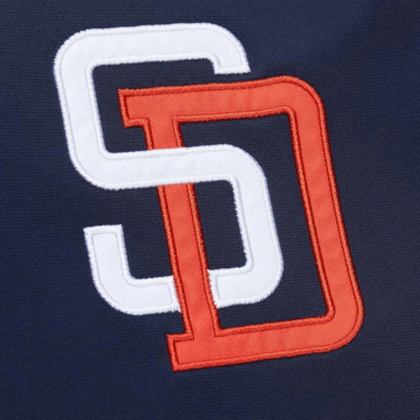 Men's Navy San Diego Padres Color Blocked Vintage Full-Zip Track Jacket - Image 3