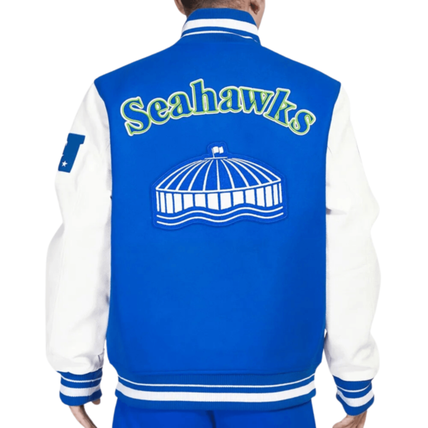 Seattle Seahawks Ultimate Throwback Varsity Jacket - Image 2