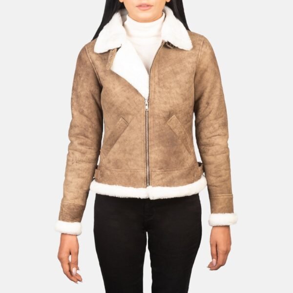 Sherilyn B-3 Brown Leather Bomber Jacket