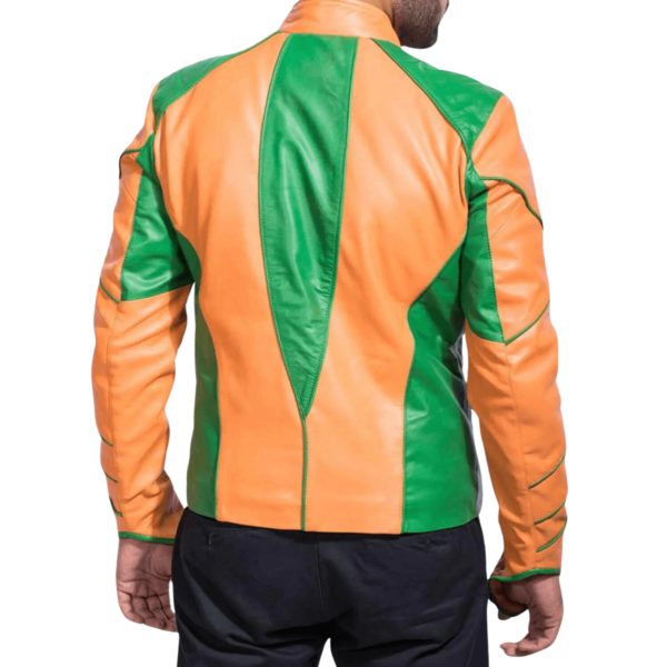 Aquaman Leather Jacket with Hoodie - Image 3